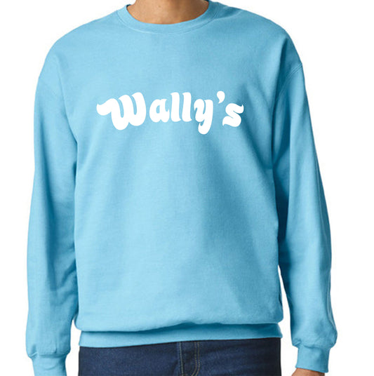 Crewneck Sweatshirt Sky Blue with White