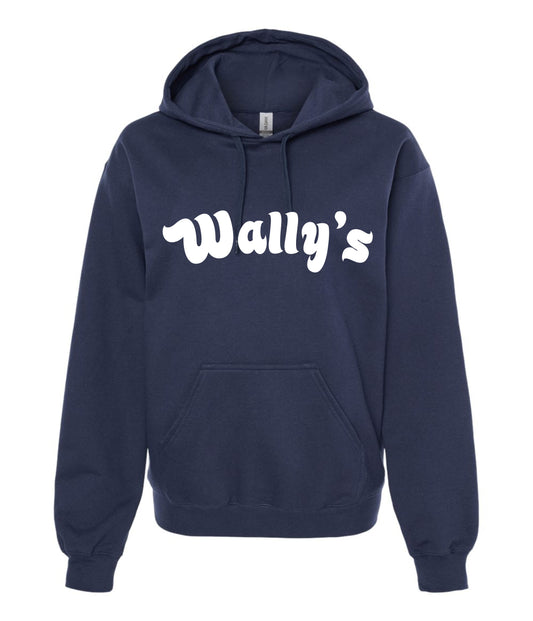 Hoodie Sweatshirt Navy with White