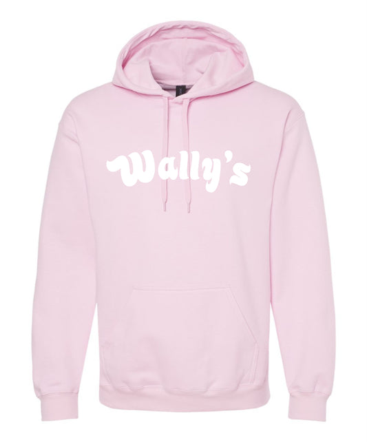 Hoodie Sweatshirt Light Pink with White