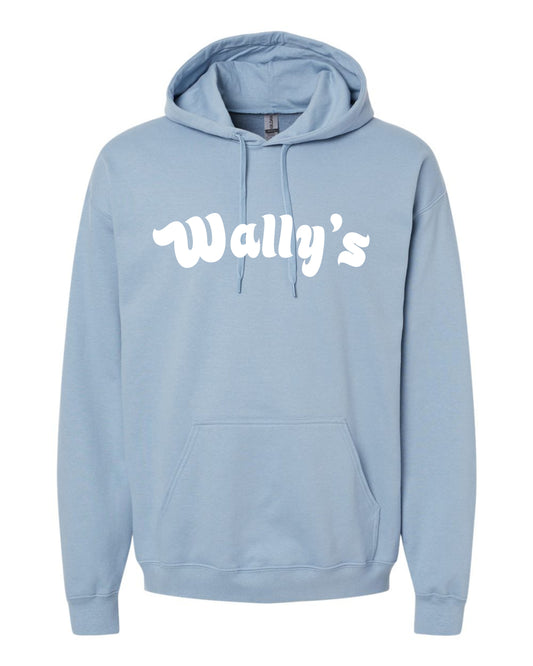 Hoodie Sweatshirt Stone Blue with White