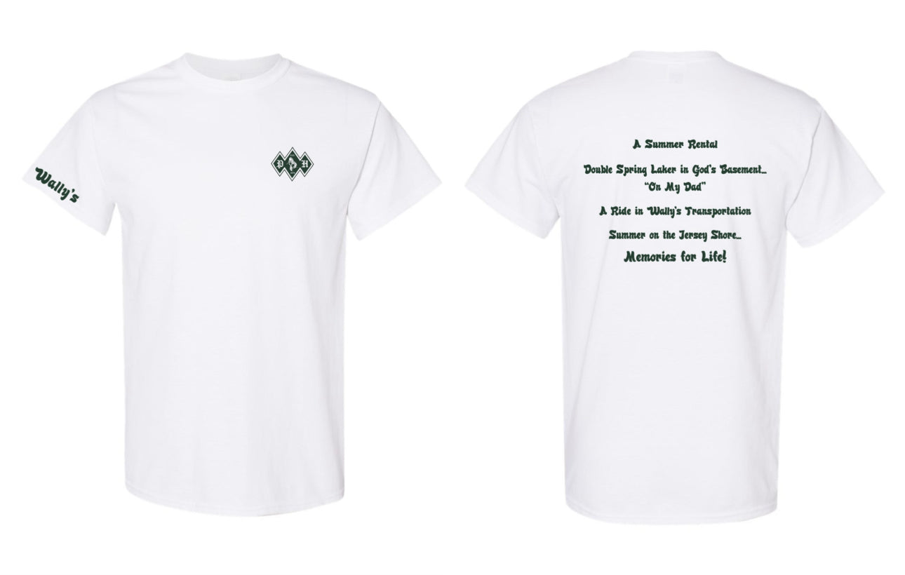 Wally's TShirt White with Green